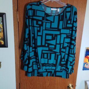Susan Graver Womens Long Sleeve Blouse NWOT